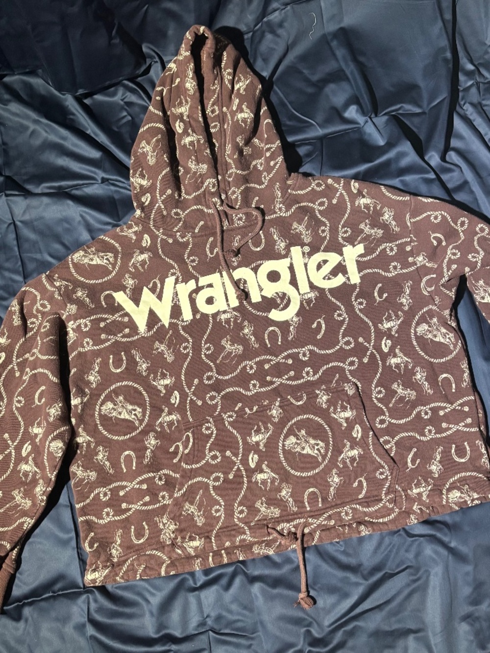 Women's Wrangler Sweatshirt - Burgundy Rodeo